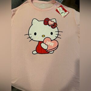Sanrio Hello Kitty Pink Tee with Red and White Graphic